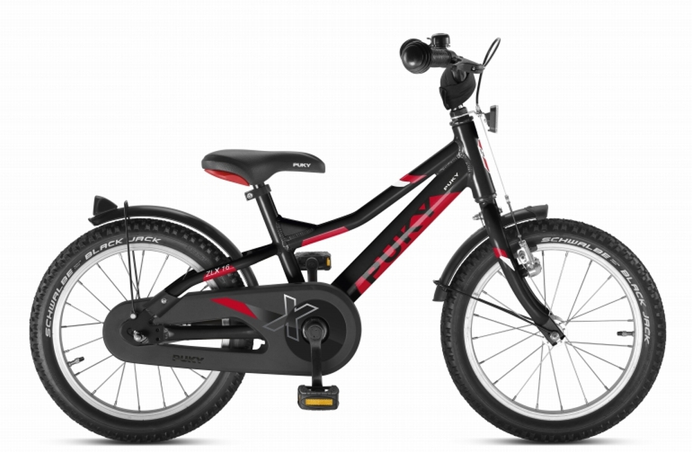 cyke zlx 16-1 alu kinder fahrrad schwarz